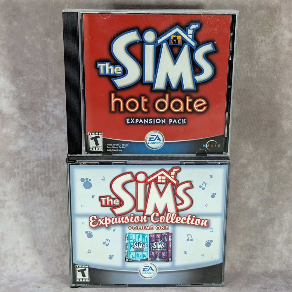 The Sims PC Game Expansion Lot Hot Date & Collection Vol 1 Unleashed House Party
